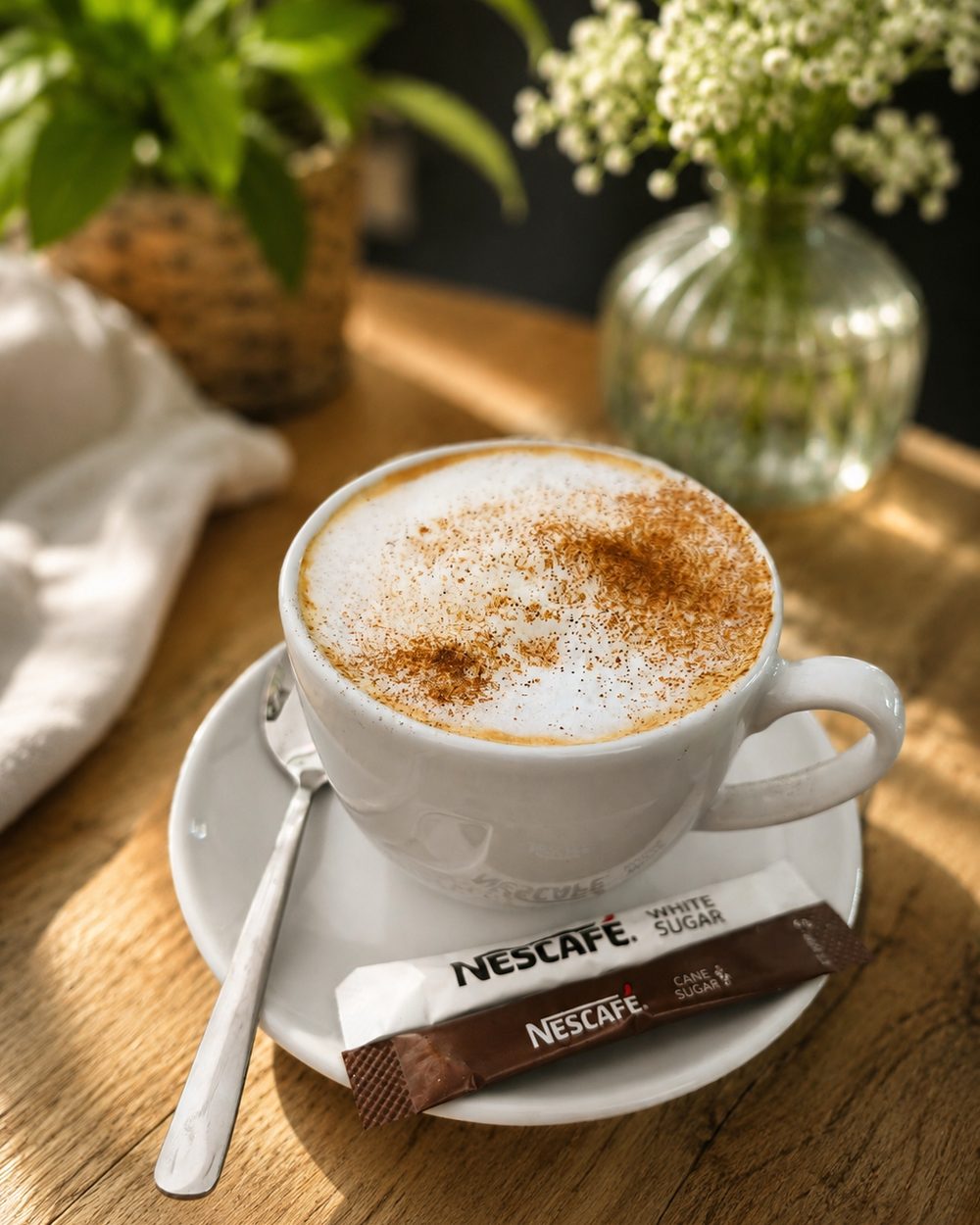 Cappuccino fahéjjal az Ibolya Cukrászdában